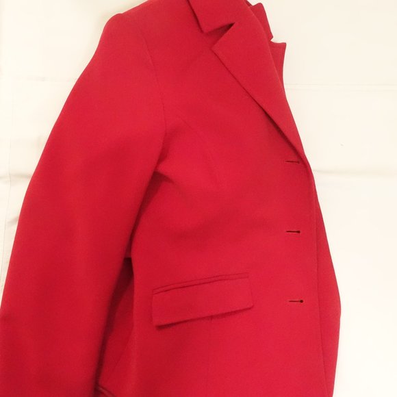 Jessica Petites Women's Red Blazer Size 10 - Picture 2 of 5